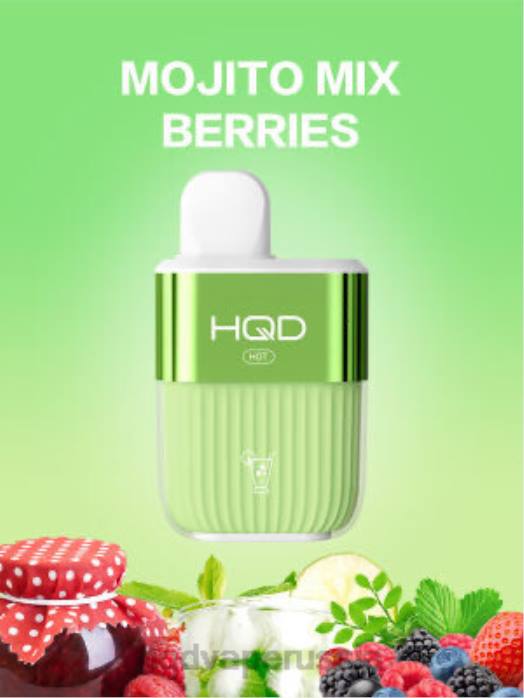 HQD HOT 5000 затяжек ягодный микс мохито L46N61 HQD Vape Russia