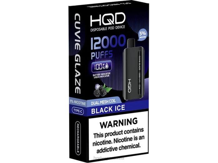 HQD CUVIE GLAZE одноразовый вейп 12000 черный лед L46N134 HQD Купить Спб