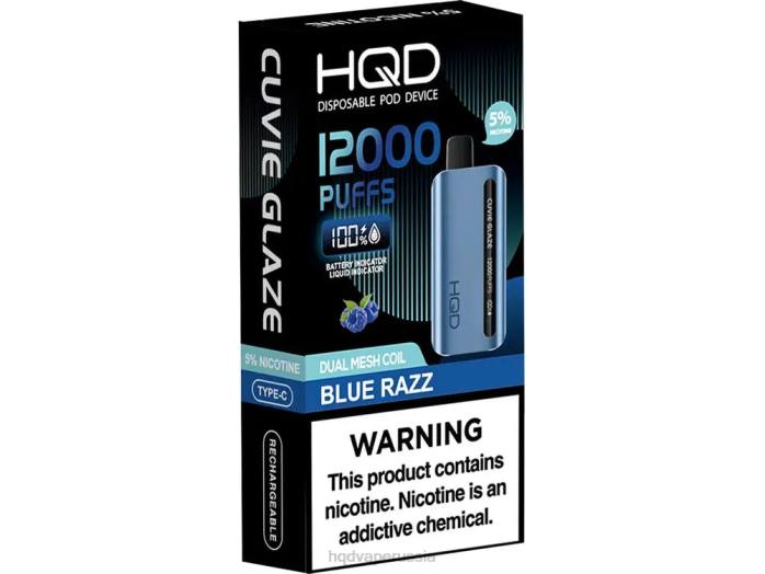 HQD CUVIE GLAZE одноразовый вейп 12000 синий разз L46N137 Заказать HQD Москва